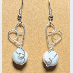 Hand shaped hearts and White Howlite