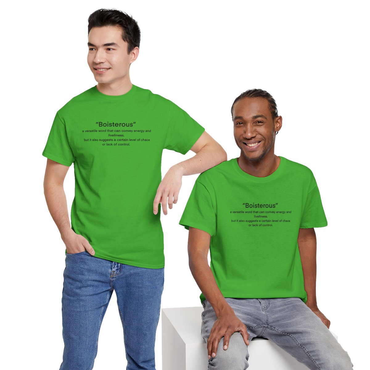 “Boisterous” Definition Text Tee - Image 34