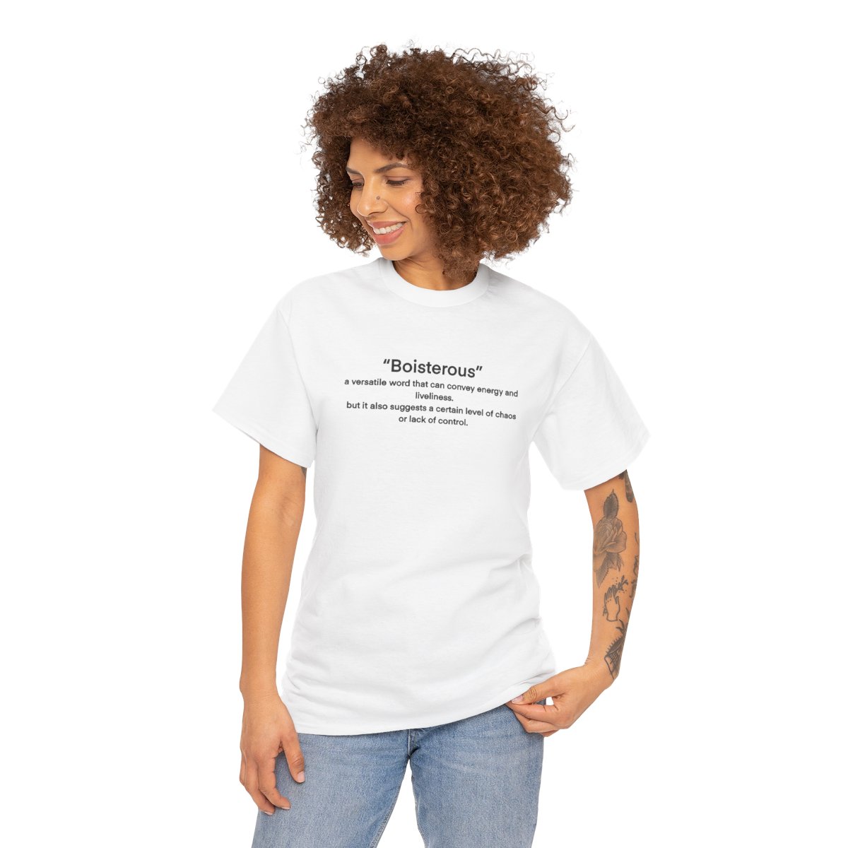 “Boisterous” Definition Text Tee - Image 46