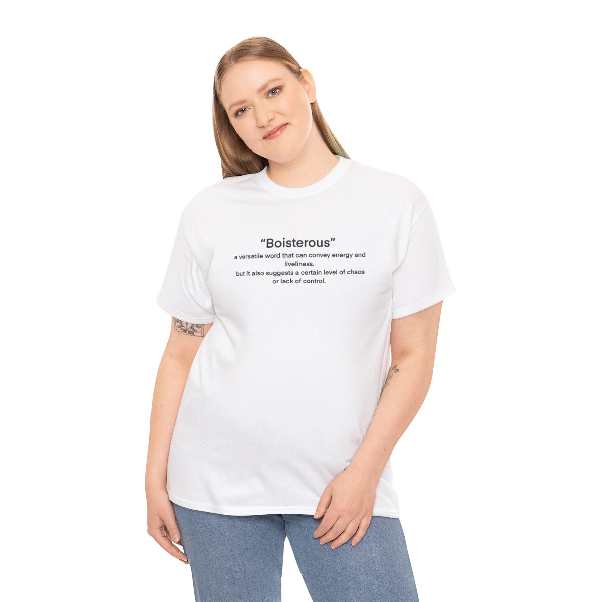 “Boisterous” Definition Text Tee - Image 47