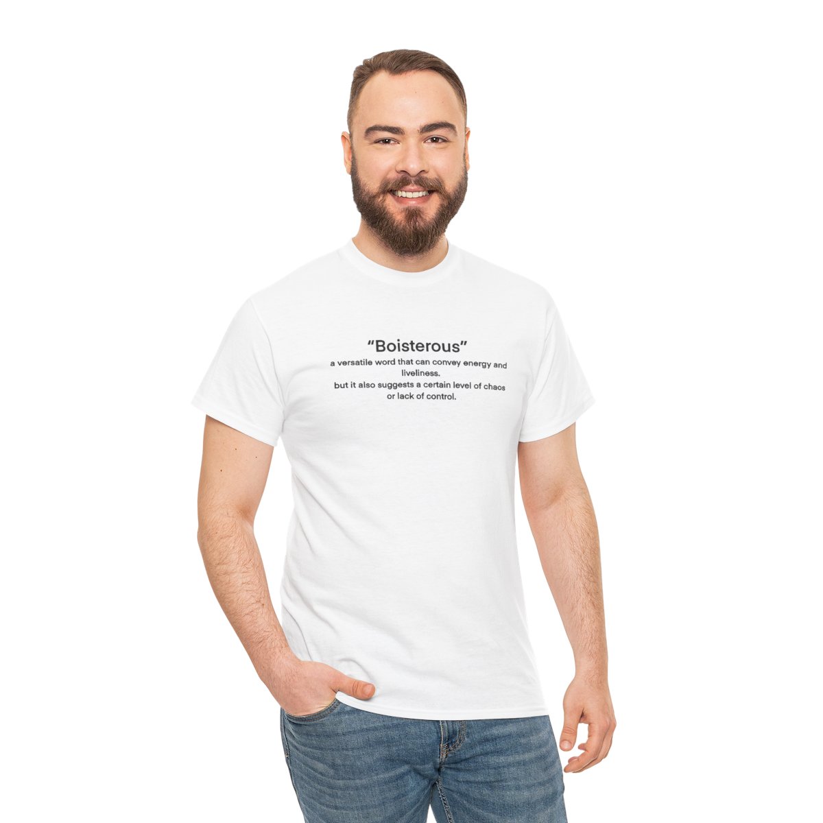 “Boisterous” Definition Text Tee - Image 48