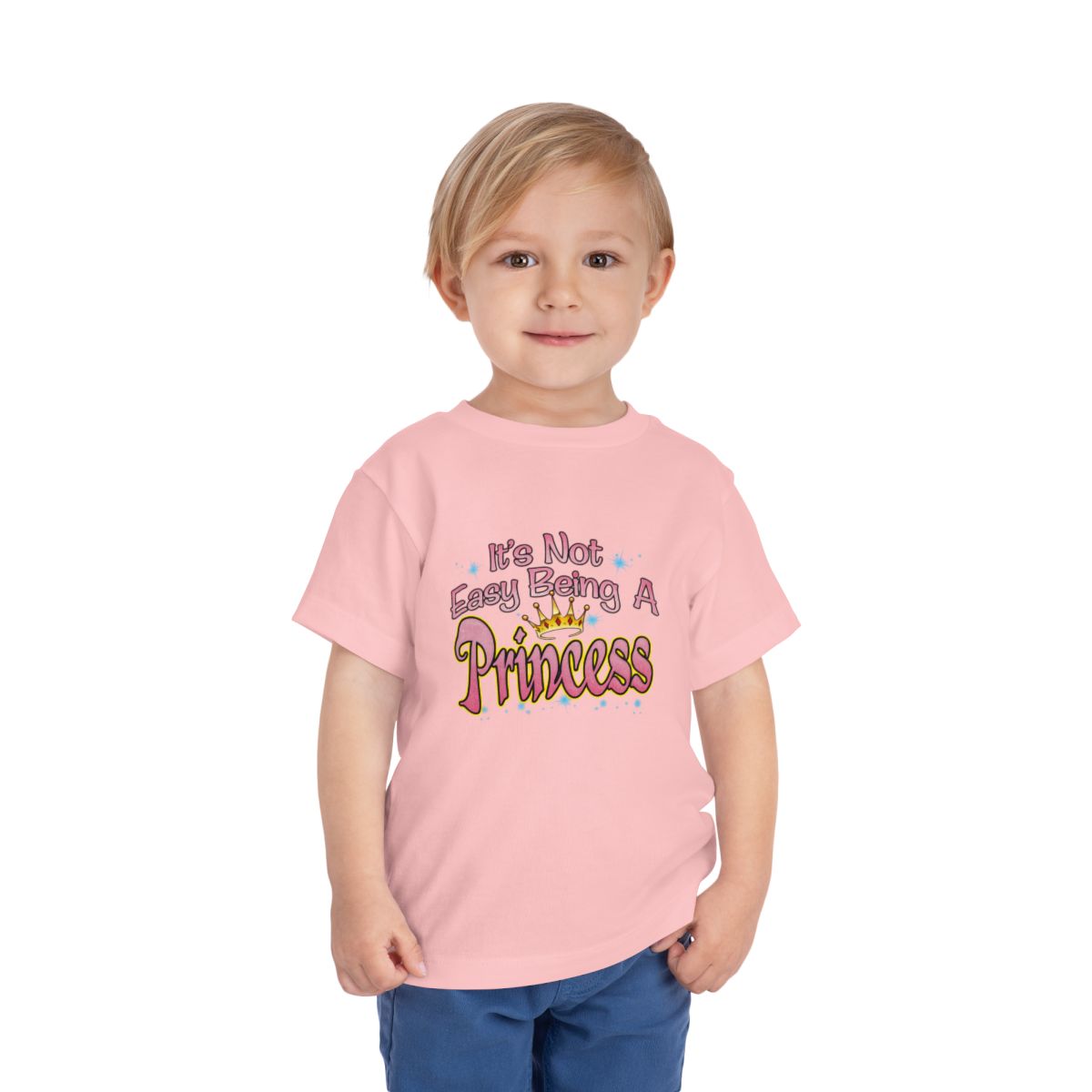 It’s Not Easy Being a Princess Toddler Tee | Cute Crown Graphic, Kids Shirt - Image 3
